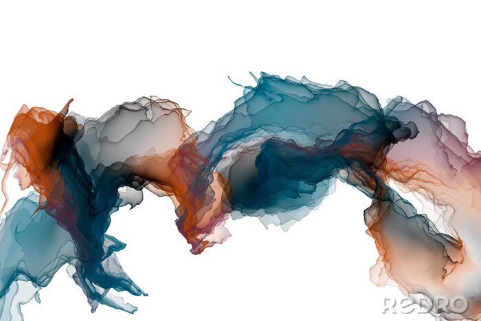 Fototapete abstract ink painting decorative painting colorful line background