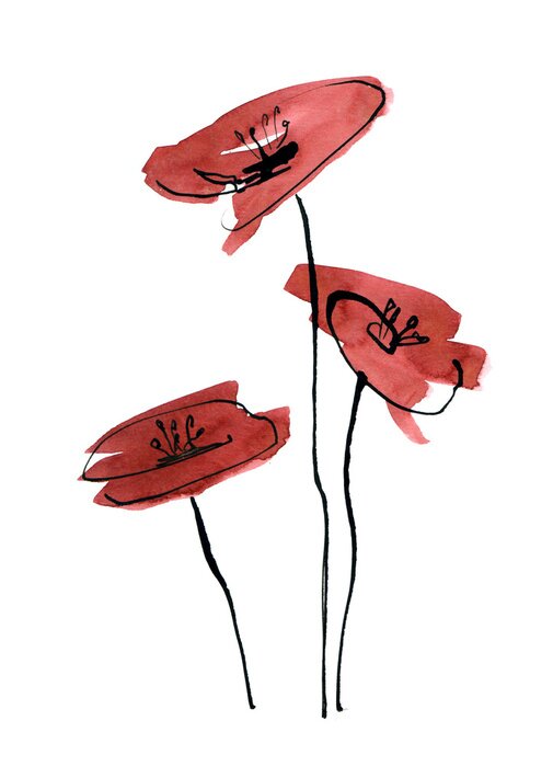 Fototapete Abstrakt gemalt floral background