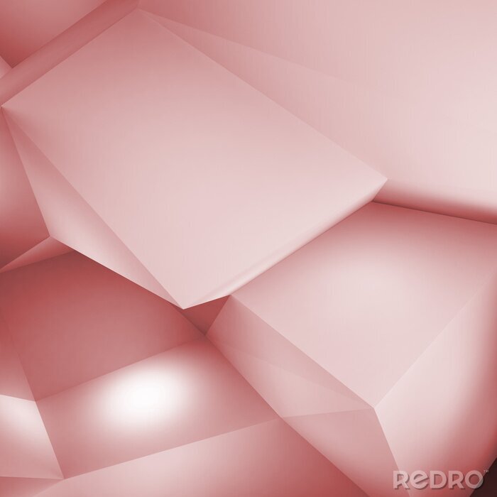 Fototapete Abstrakte geometrische rosa Blöcke