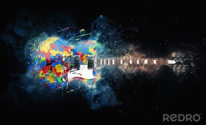 Fototapete Abstrakte Gitarre