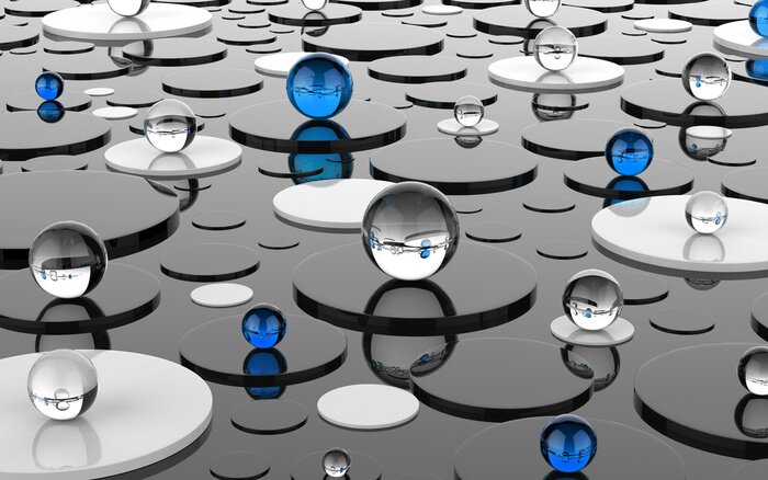 Fototapete Abstrakte Glaskugeln