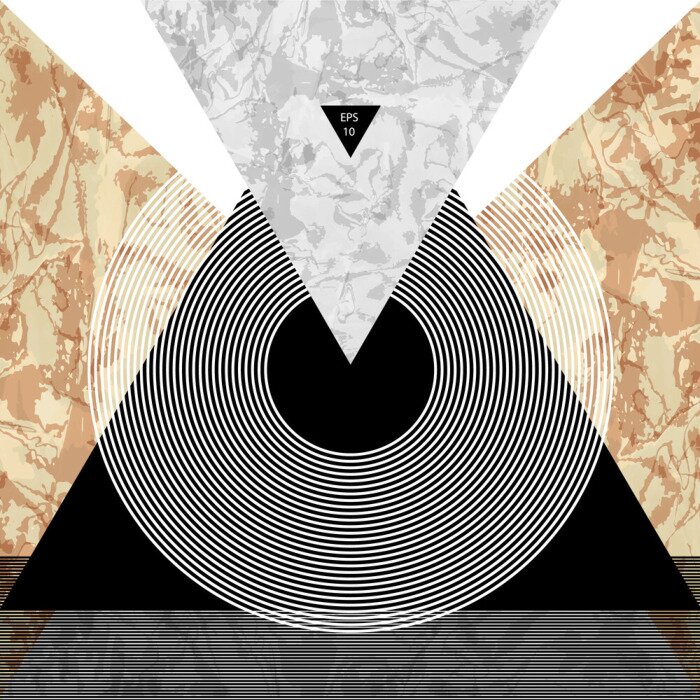 Fototapete Abstrakte Kreise und Dreiecke