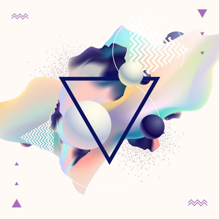 Fototapete Abstrakte Kugeln mit Pastellgeometrie