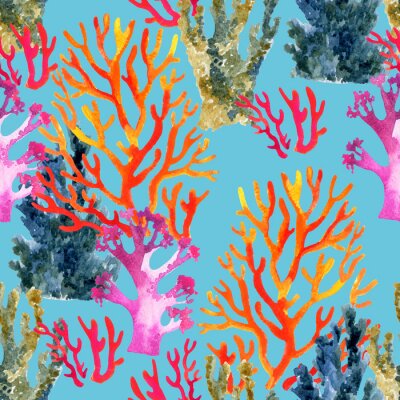 Fototapete Abstrakte Pflanzen des Korallenriffs