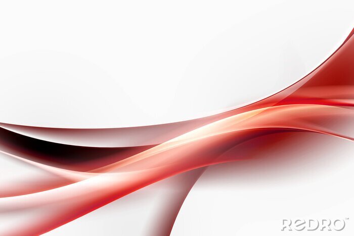 Fototapete Abstrakte rote horizontale Welle