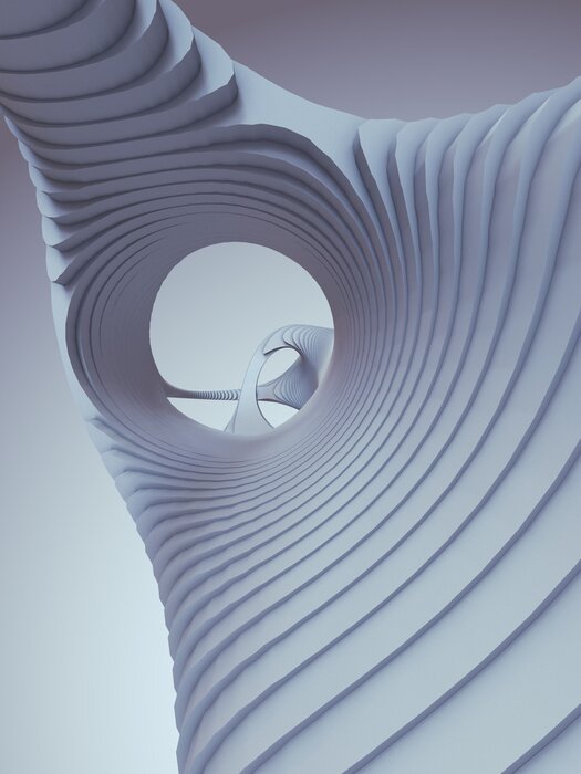 Fototapete Abstrakte Struktur aus weißen Elementen