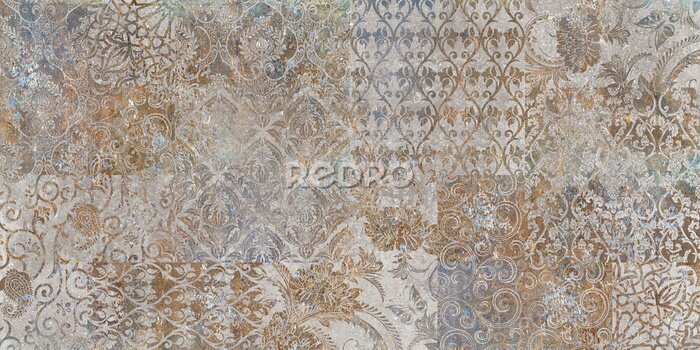 Fototapete Abstrakte Textur im Retro-Stil mit Ornamenten