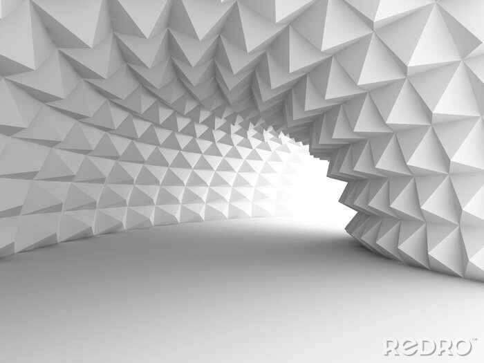 Fototapete Abstrakter 3D-Tunnel mit Stacheln