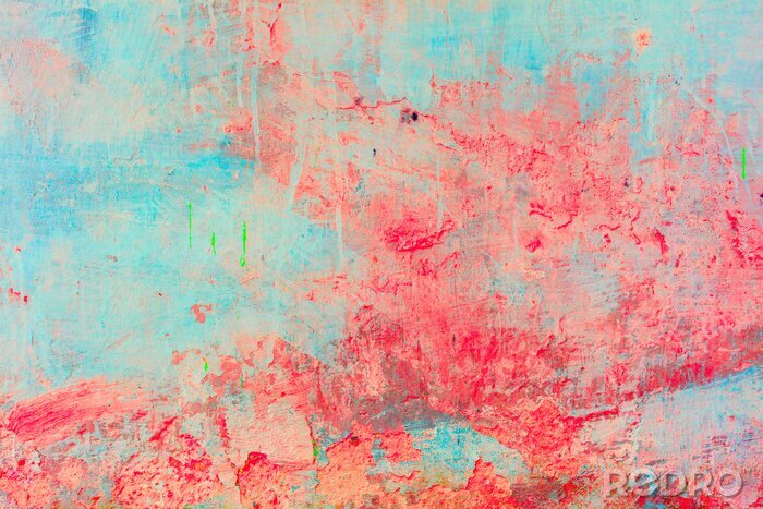 Fototapete Abstrakter rosa-blauer Beton