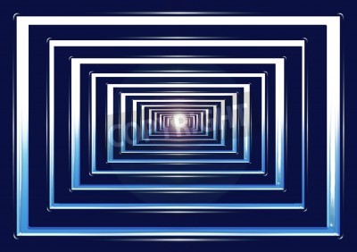 Fototapete Abstrakter Tunnel 3D