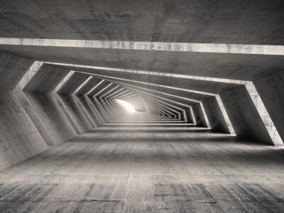 Fototapete Abstrakter Tunnel aus Beton