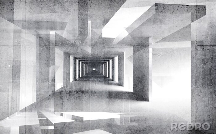 Fototapete Abstrakter Tunnel grafisch