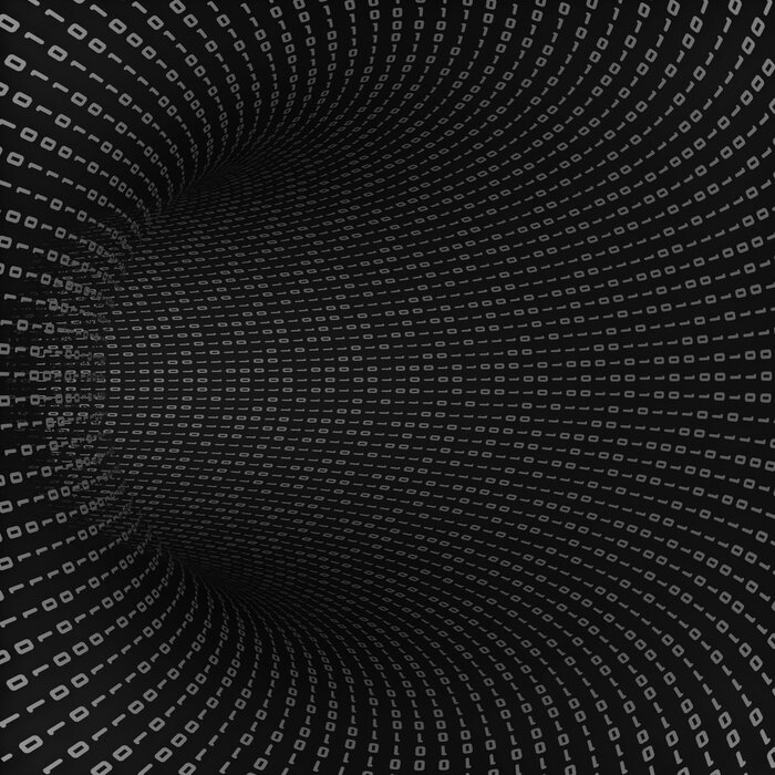 Fototapete Abstrakter Tunnel Matrix