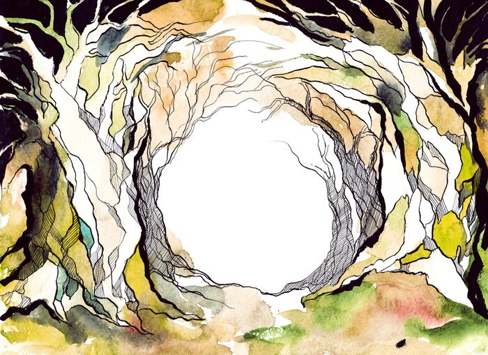 Fototapete Abstrakter Wald