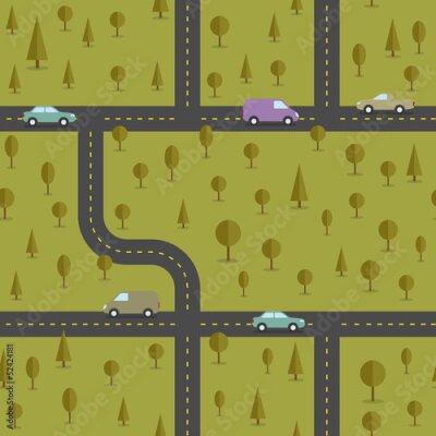 Fototapete Abstrakter Wald nahtlose Muster. Vektor-Illustration.