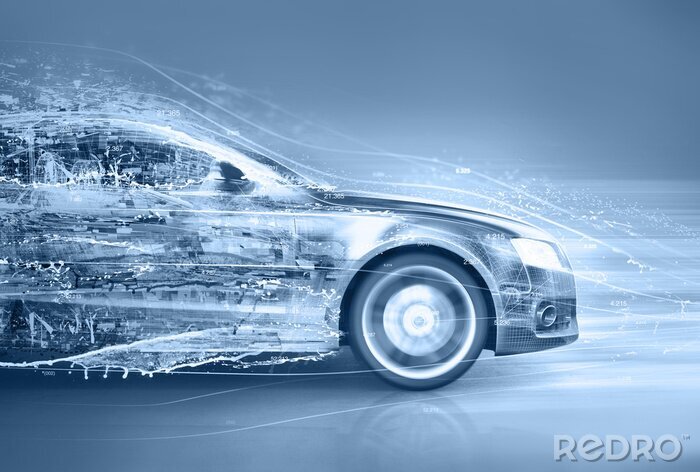 Fototapete Abstraktes Auto