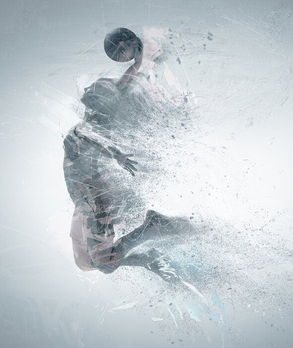 Fototapete Abstraktes Konzept für Dunking