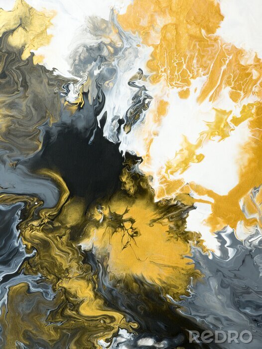 Fototapete Abstraktes Marineblau und Gold