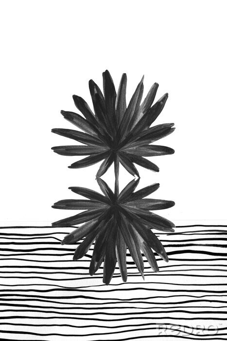 Fototapete Abstraktes Muster mit Pflanzenmotiv