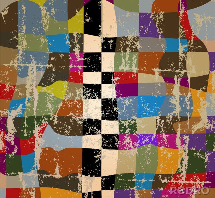 Fototapete Abstraktes Muster mit Quadraten