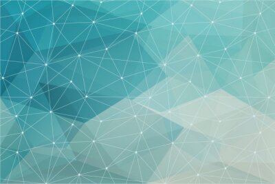 Fototapete Abstraktes Netz auf türkisfarbenem Hintergrund