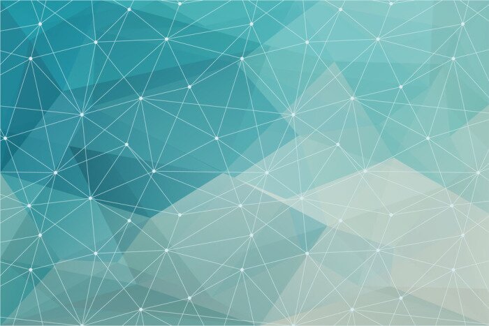 Fototapete Abstraktes Netz auf türkisfarbenem Hintergrund