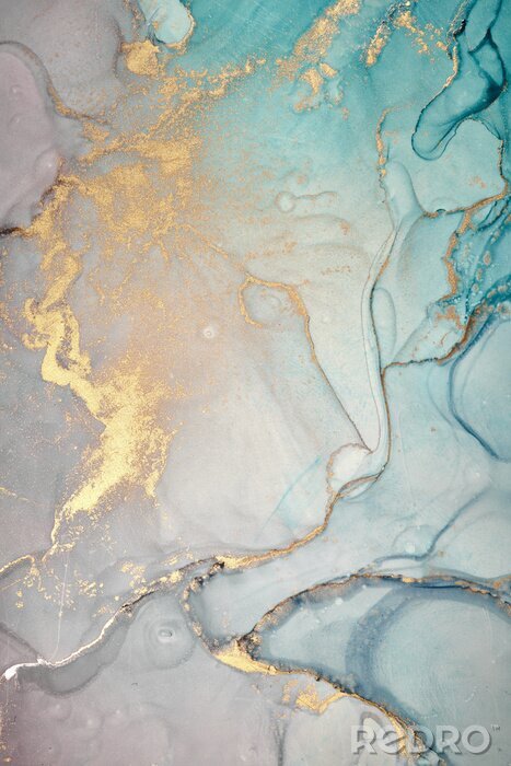 Fototapete Abstraktion blauer Marmor
