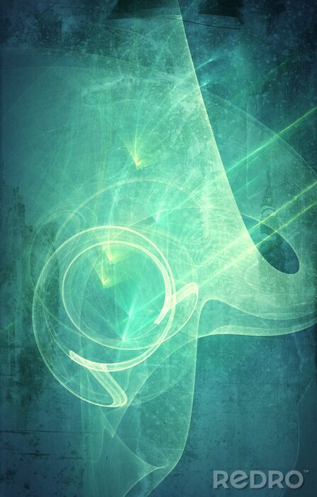 Fototapete Abstraktion grüne Komposition