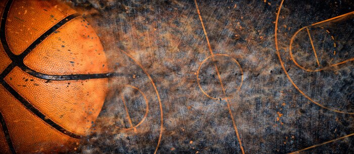 Fototapete Abstraktion mit Basketball