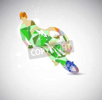 Fototapete Abstraktion mit dem Fahrrad