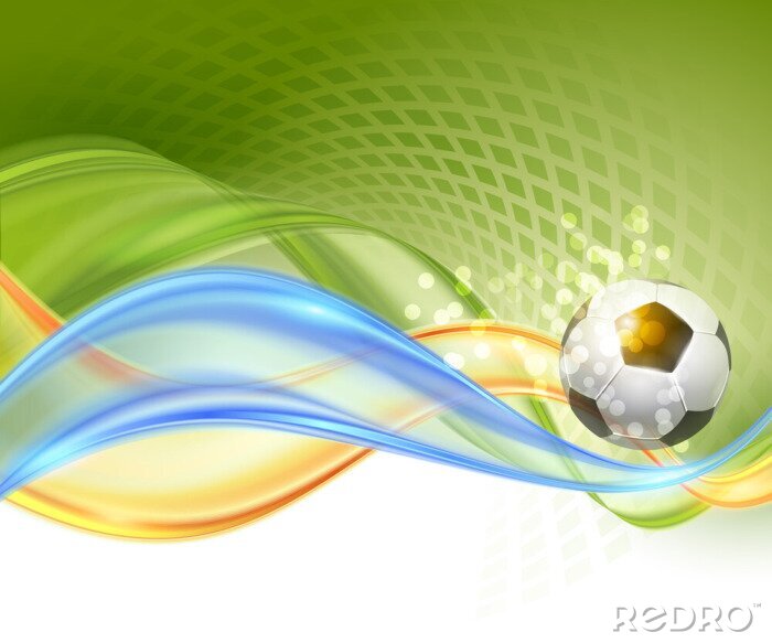Fototapete Abstraktion mit Fußball