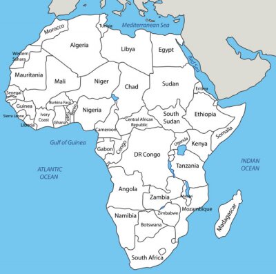 Afrika - Vektor-Karte