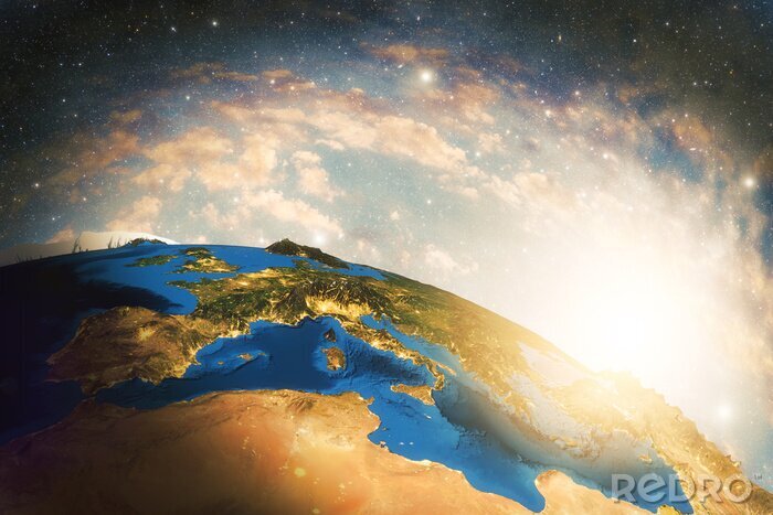 Fototapete Afrika vom Weltraum aus gesehen