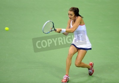 Fototapete Agnieszka Radwańska schlägt den Ball zurück