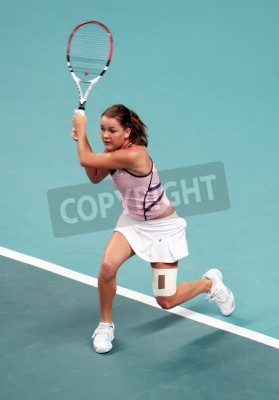 Fototapete Agnieszka Radwańska spielt auf dem Platz