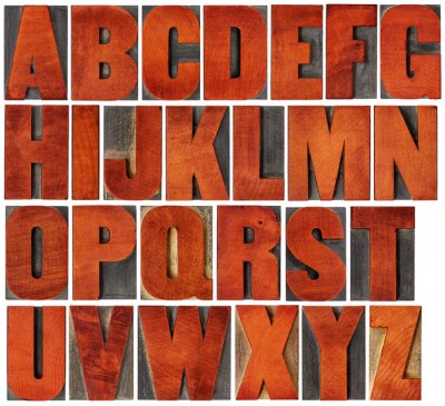 Alphabet als Holzbuchstaben