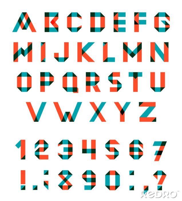 Fototapete Alphabet mit Karomuster