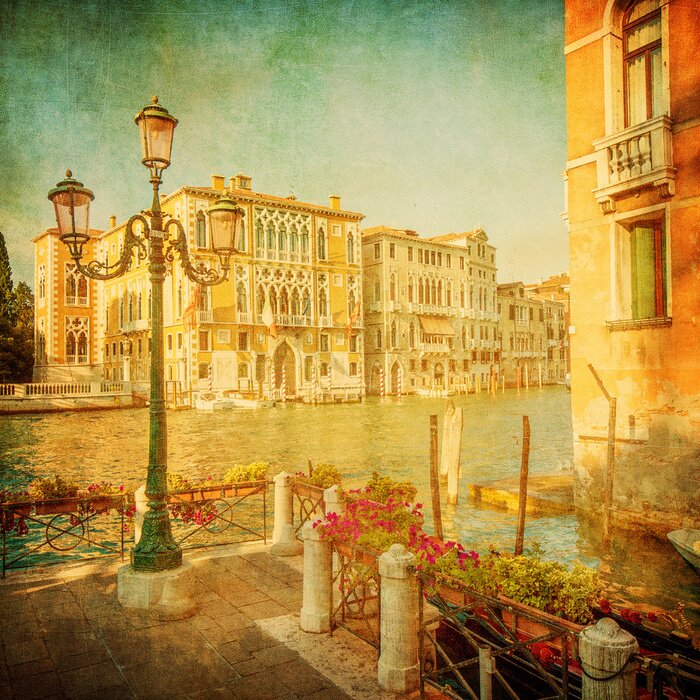 Fototapete Alte Bild der Grand Canal, Venedig
