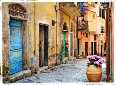 Fototapete alte italienische Retro-Straßen