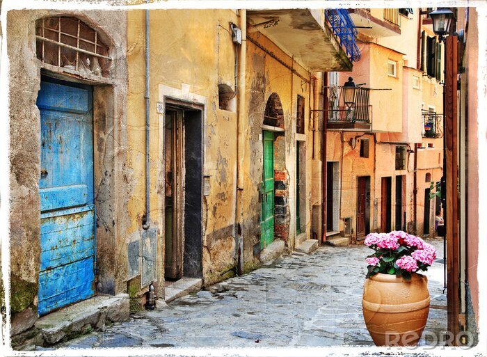 Fototapete alte italienische Retro-Straßen