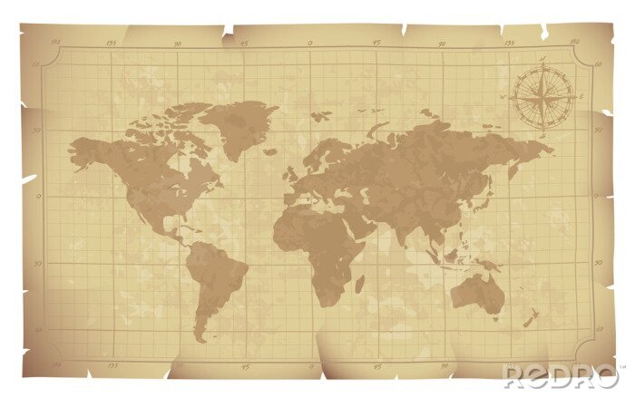 Fototapete Alte Karte