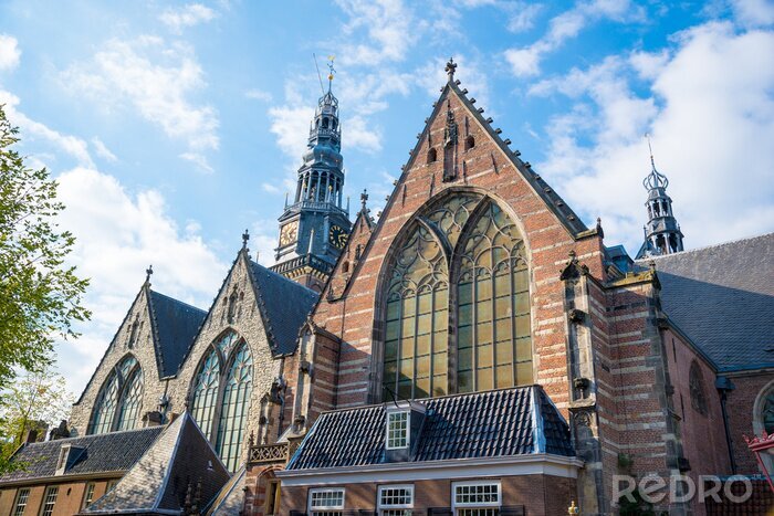 Fototapete Alte Kirche in Amsterdam