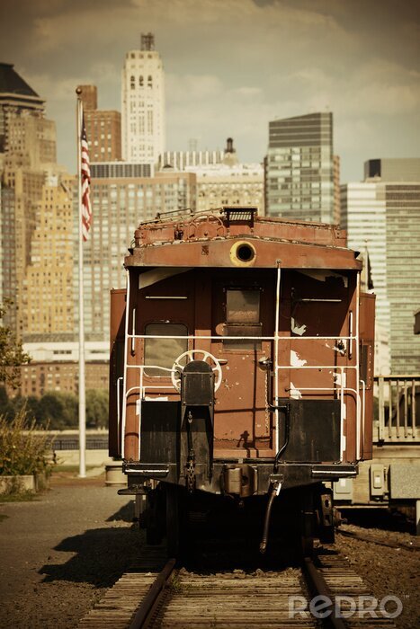 Fototapete Alte Lokomotive in New York City