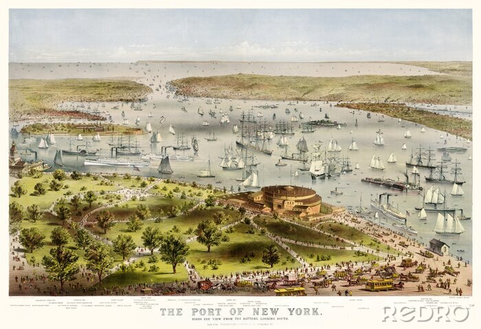 Fototapete Alte Postkarten von New York City