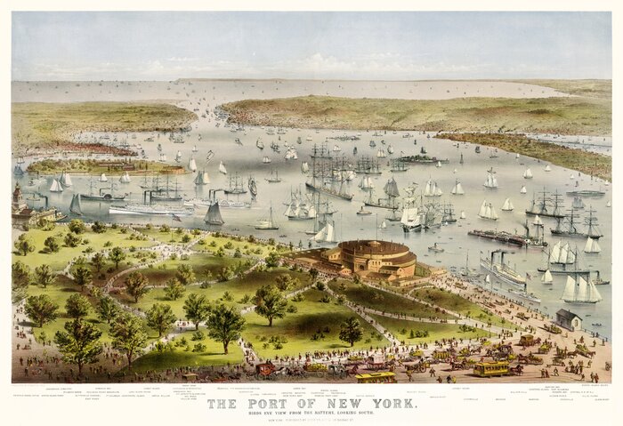 Fototapete Alte Postkarten von New York City