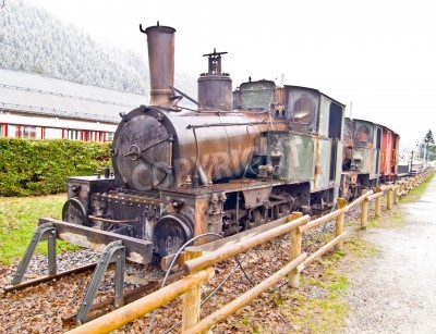 Fototapete Alte rostige Lokomotive