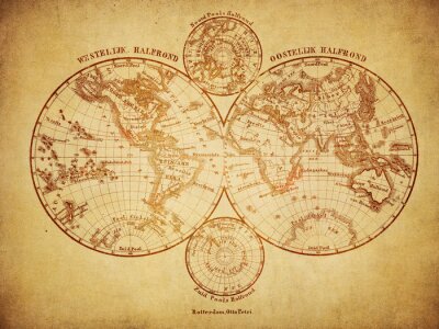 Alte Sepiakarte x 19. Jahrhundert