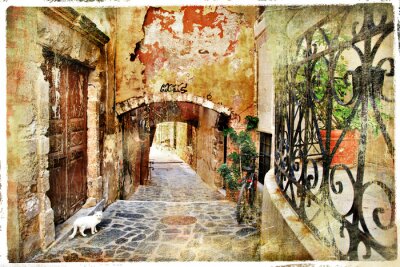 Fototapete alte Straßen auf Kreta