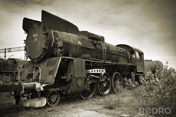 Fototapete Alter Dampfzug Lokomotive