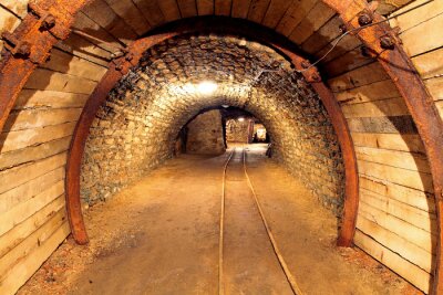 Fototapete Alter Holztunnel
